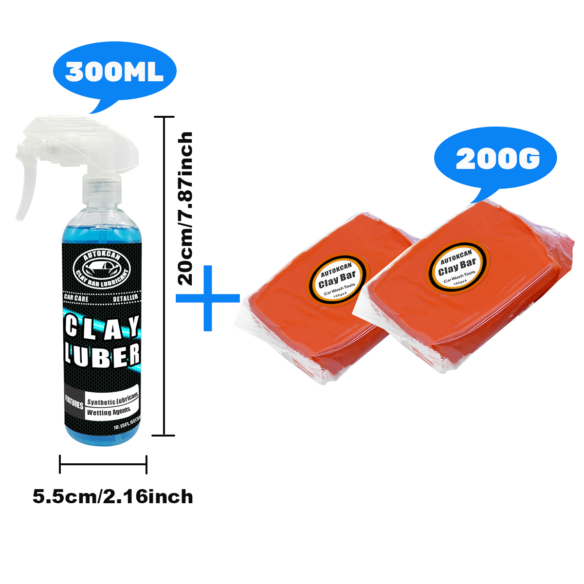 Clay Bar Lubricant - 200g Auto Ton Bar und 300ml
