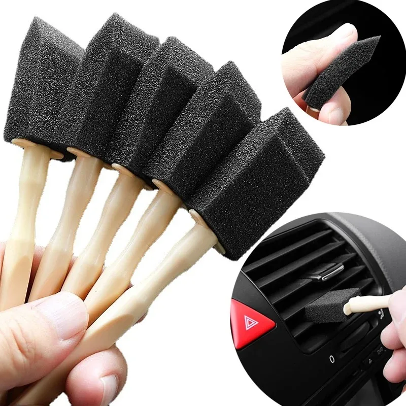 Dirt Brush Interior - Einweg-Schwamm-Detailreinigungsbürste Multifunktionales Autoinnenreinigungswerkzeug für Lüftungsschlitze Armaturenbrett