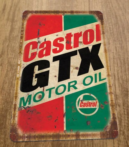 Castrol Oil Gtx - Vintage Castrol GTX Motoröl Werbeschild aus