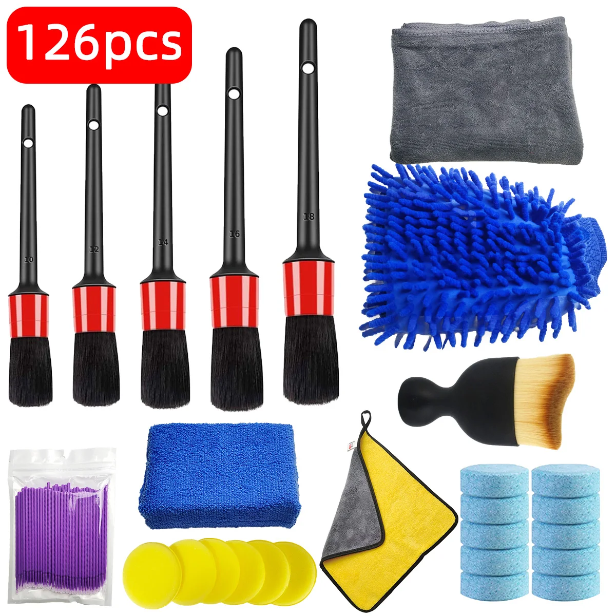 126-teiliges Auto-Detail-Reini – Dirt Brush Interior Bewertung und Preis